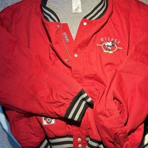Disney Red Mickey Mouse Bomber Jacket